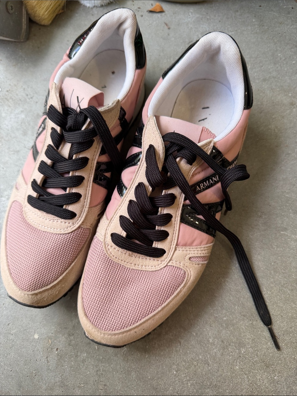 Armani exchange Pink and Black Women's Sneakers